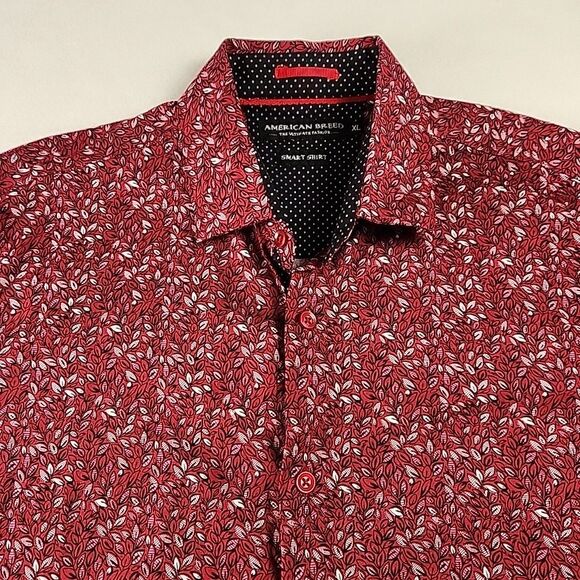 American Breed Smart Shirt  Men’s XL Short Sleeve Button Up Colorful Foliage - Picture 4 of 12